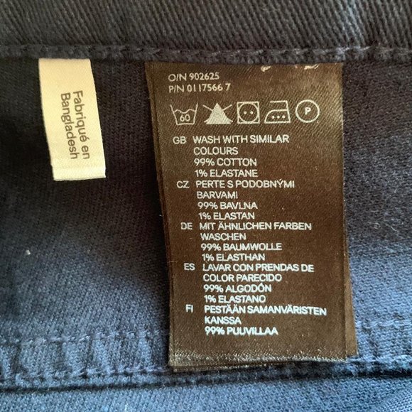 H&M Slim-Fit Cotton Pants | Size 31 | Navy - Picture 7 of 13